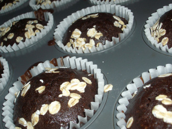 Chocolate Oatmeal Muffins